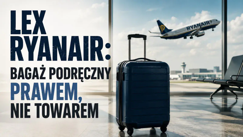 Lex Ryanair: Bagaż podręczny prawem, nie towarem