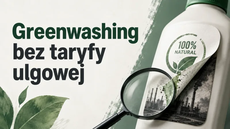 Greenwashing bez taryfy ulgowej